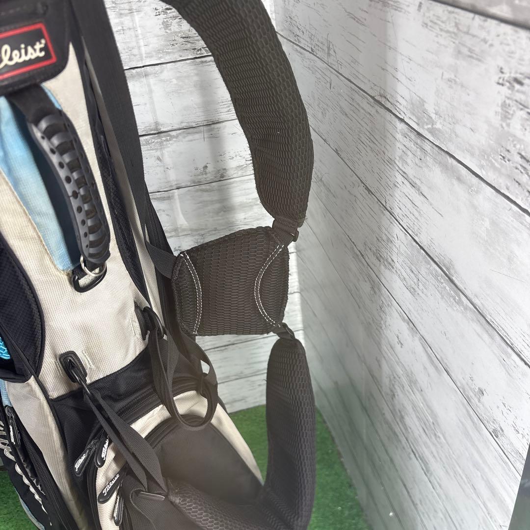 Titleist キャディバッグ スタンド付き 黒/青