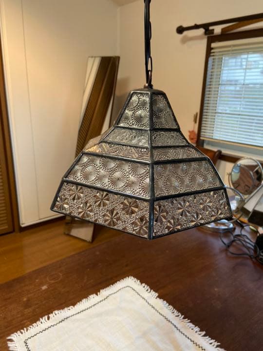 お正月SALE大正ガラス使用 ステンドグラス照明