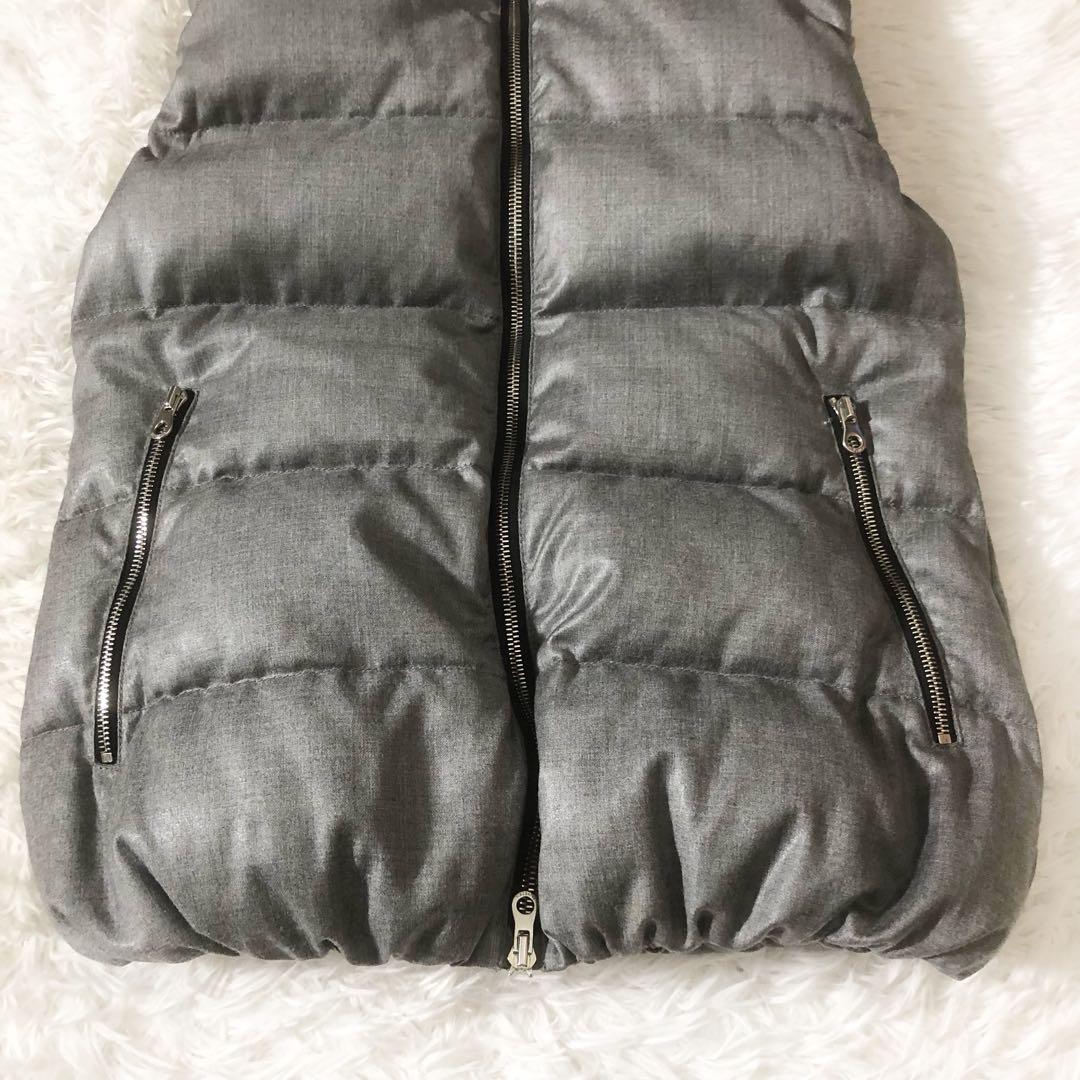 極美品 DUVETICA FEBEDUE ダウンベスト カシミヤ混 グレー L
