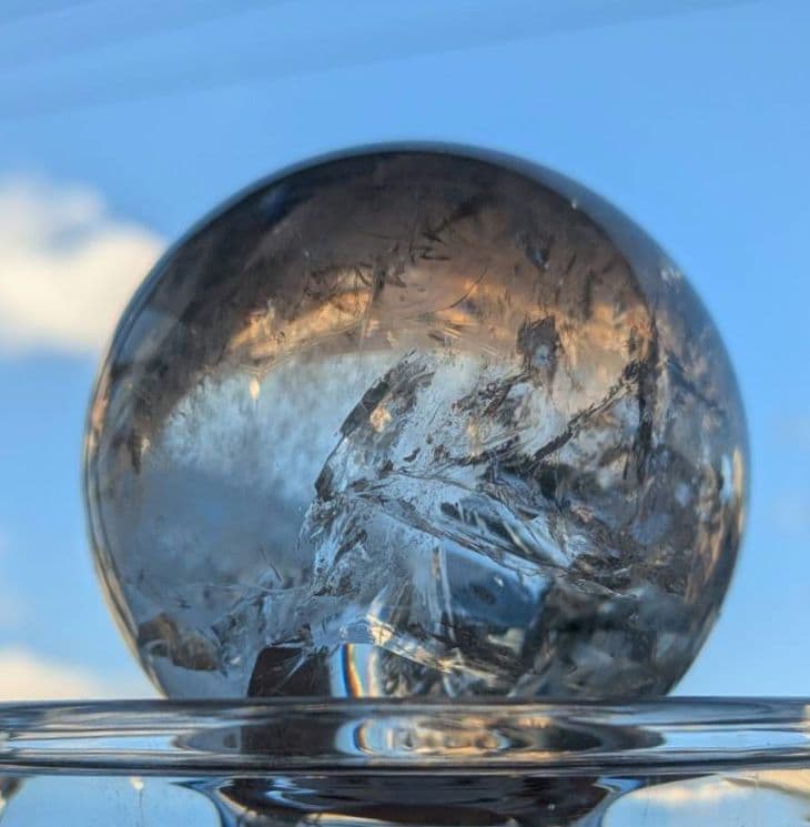 スフィア　ローズクォーツ　スモーキークリアクォーツ　丸玉　虹　アイリスクォーツ