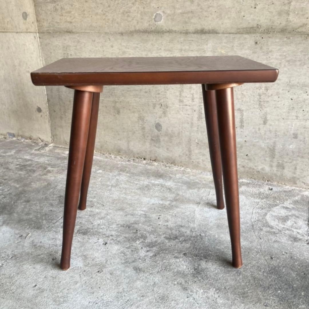 古いテーブル コーヒーテーブル サイドテーブル 木製 当時物 昭和レトロ