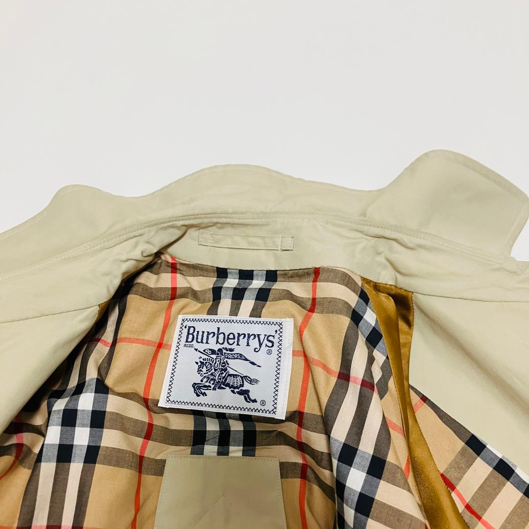 バーバリーズ ベルト付 トレンチ ノバチェック ベージュ ステンカラーコート