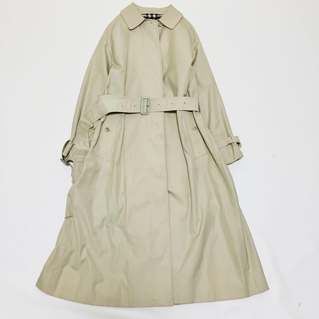 バーバリーズ ベルト付 トレンチ ノバチェック ベージュ ステンカラーコート