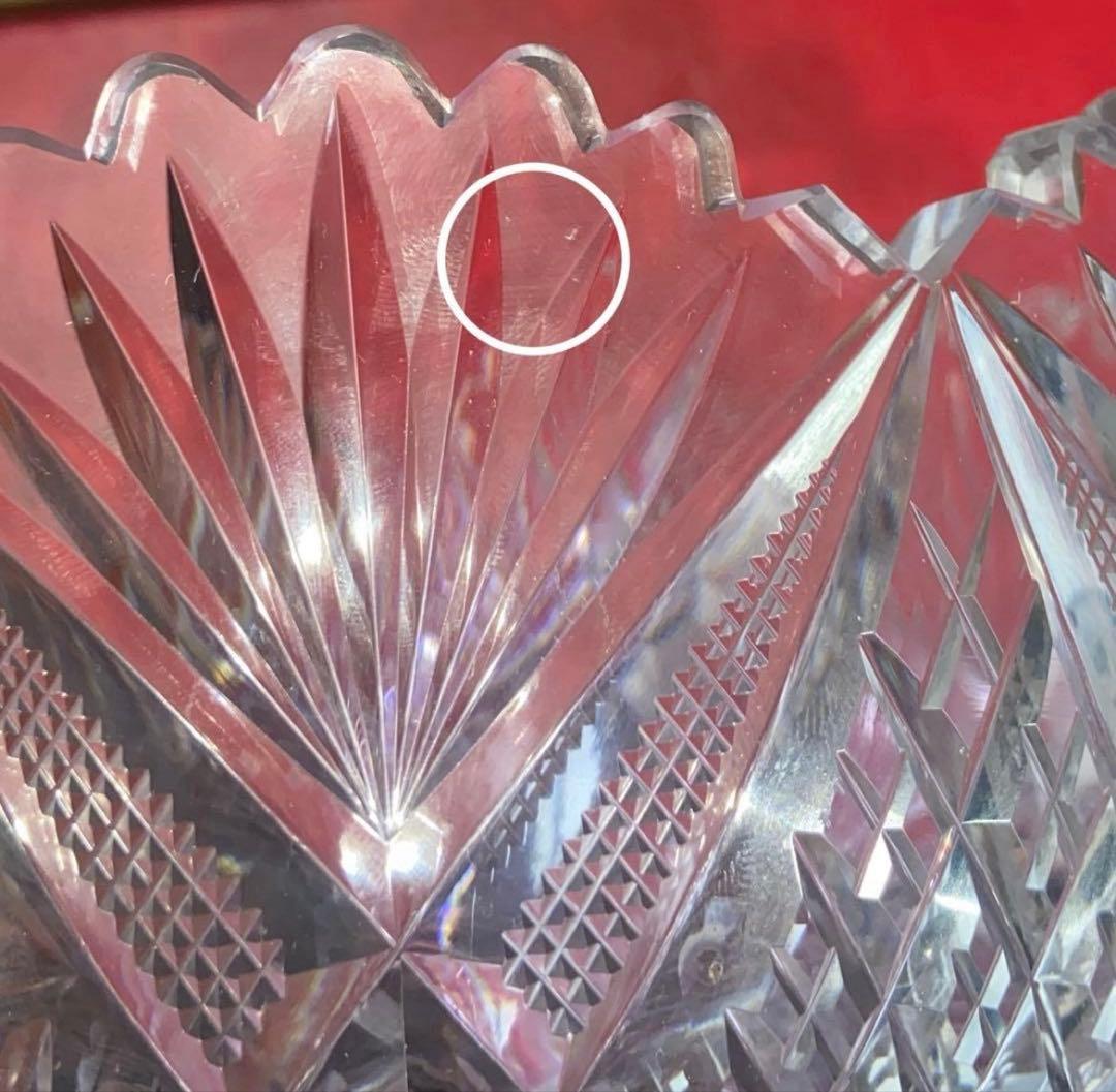 バカラ ギヤマン切子　大型鉢　Baccarat アンティーク品