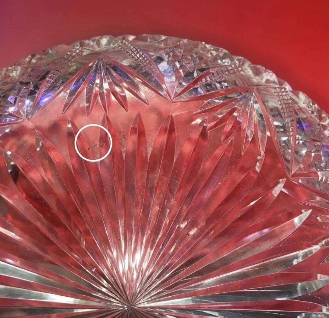 バカラ ギヤマン切子　大型鉢　Baccarat アンティーク品