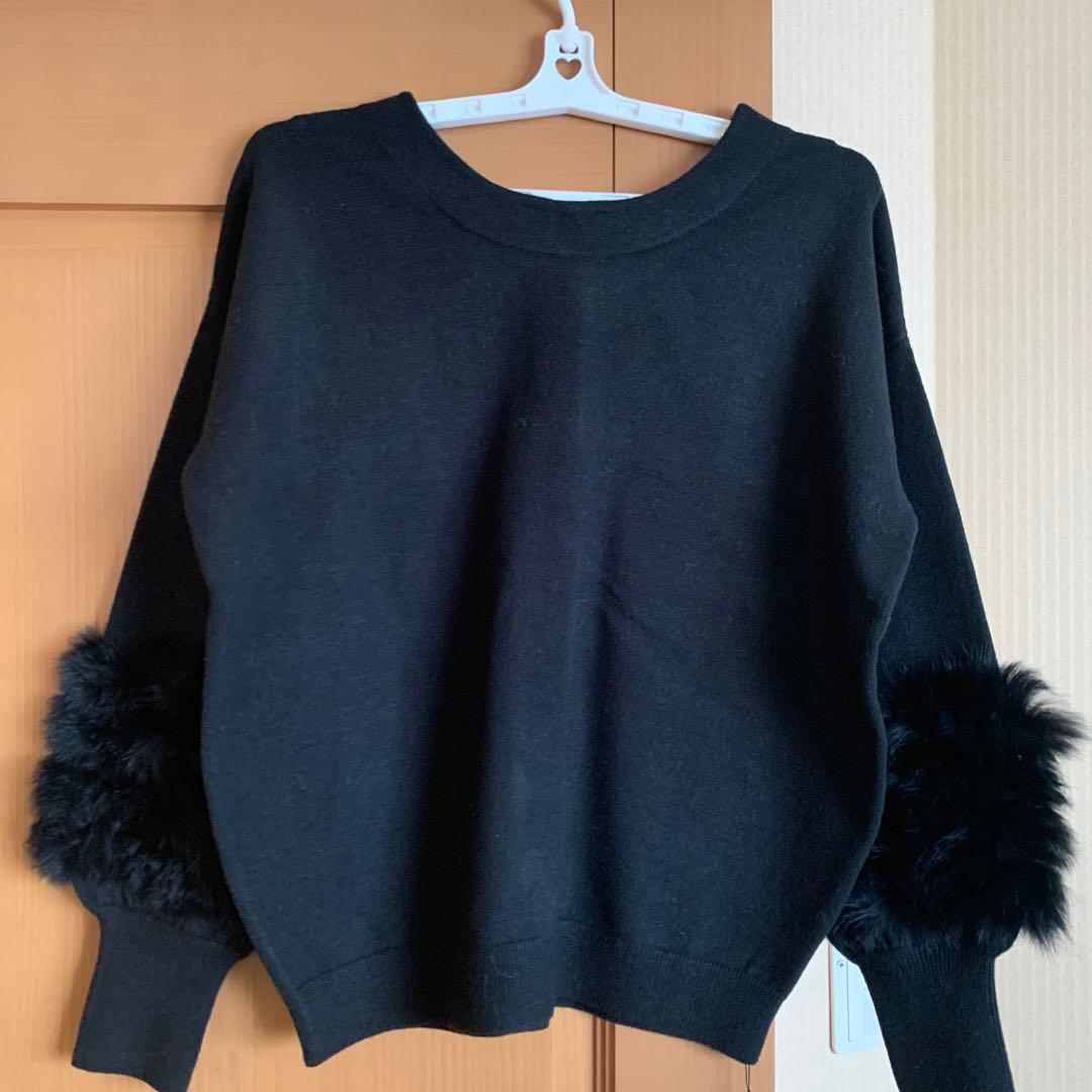 新品FENNEL ラビットファースリーブ2wayニット　ヤマダヤ