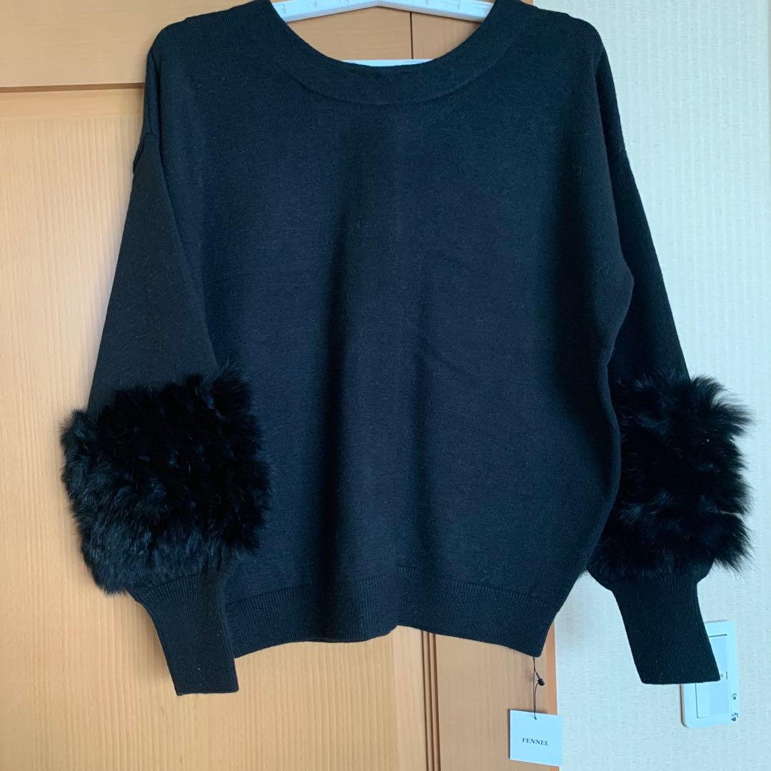 新品FENNEL ラビットファースリーブ2wayニット　ヤマダヤ