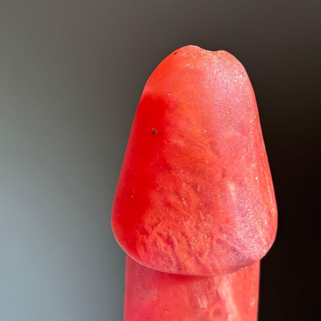 天然石で作られた顔のついた男根 プリミティブ　珍品 子宝 彫刻 子宝 縁起物