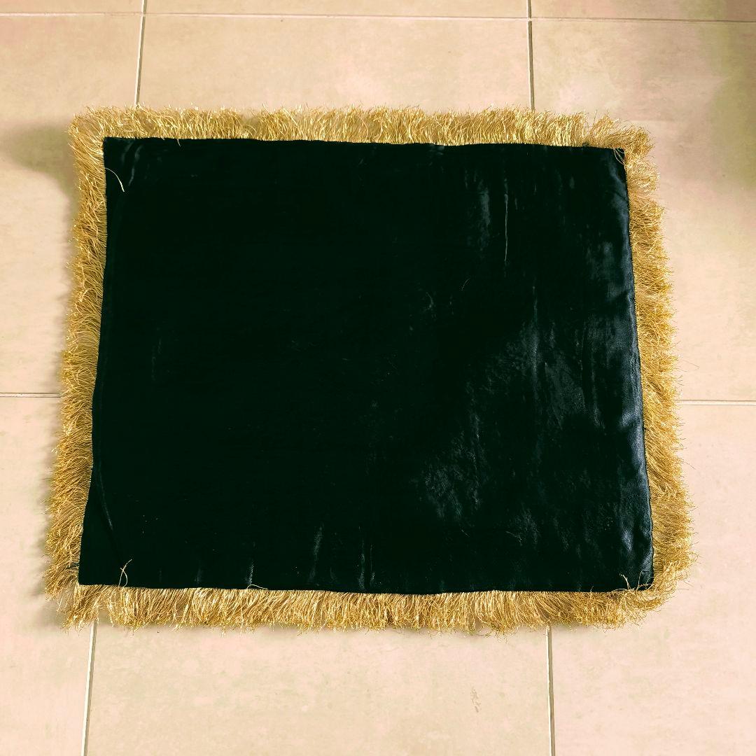 フランス　ヴィンテージ　ビジュー　刺繍　ランチョン　マット　タペストリー