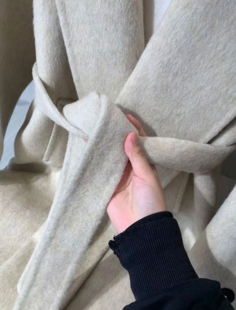 新品チェスターコート ロングコート アウター レディース ベルト付き ゆるコート