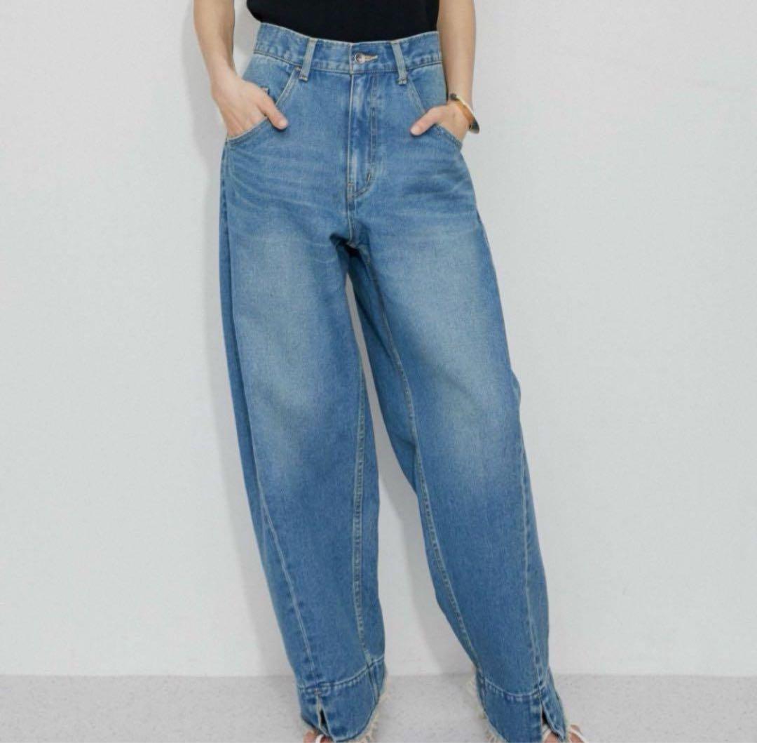 ★極美品★ADAM ET ROPE ルーズフィットアジャストデニム36