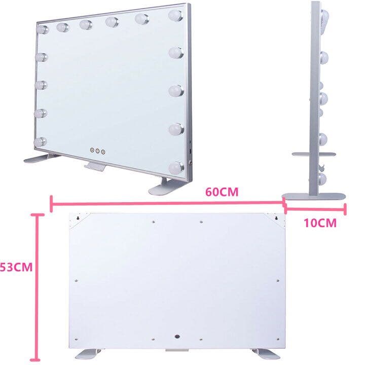 LEDミラー　 女優ミラー 　ライト付き 卓上 ミラー ライト付き 卓上ミラー
