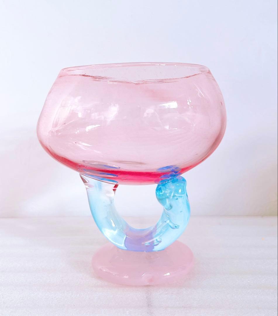 miwa ito ミワイトウ ガラス アイスクリームカップ　本物保証台座サイン有