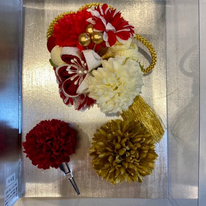 髪飾りと帯留めセット