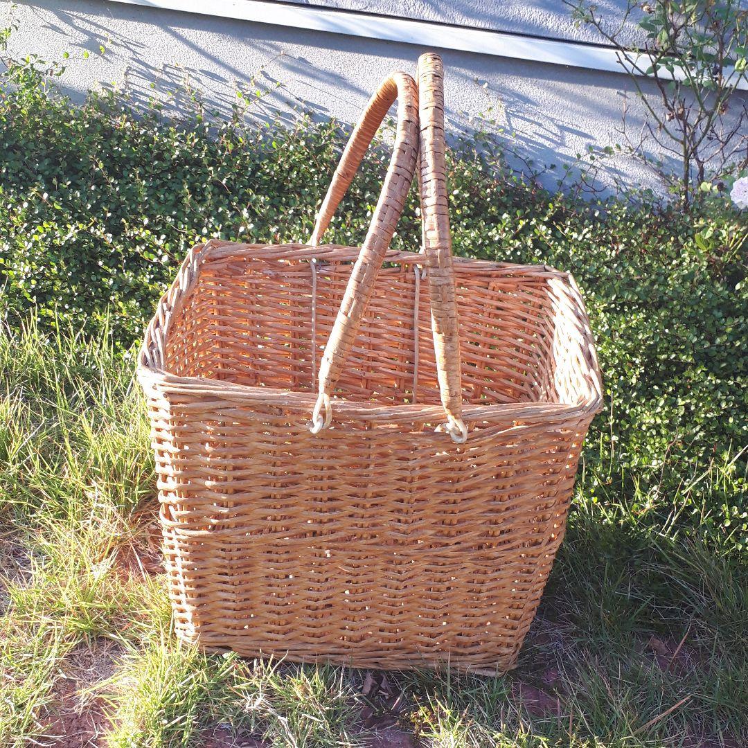 バスケット かご 洗濯カゴ ランドリー アンティーク 籠 アラログ