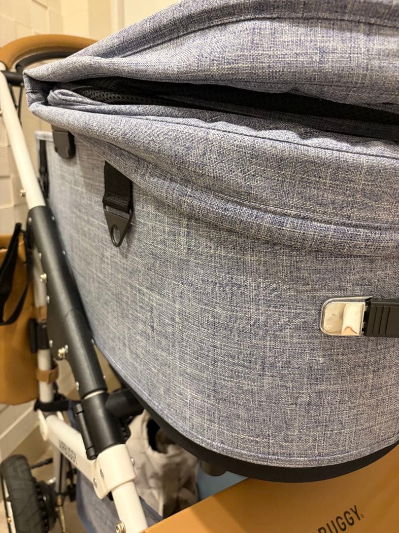 AIRBUGGY ペットカート メランジデニム　顎乗せクッション付き