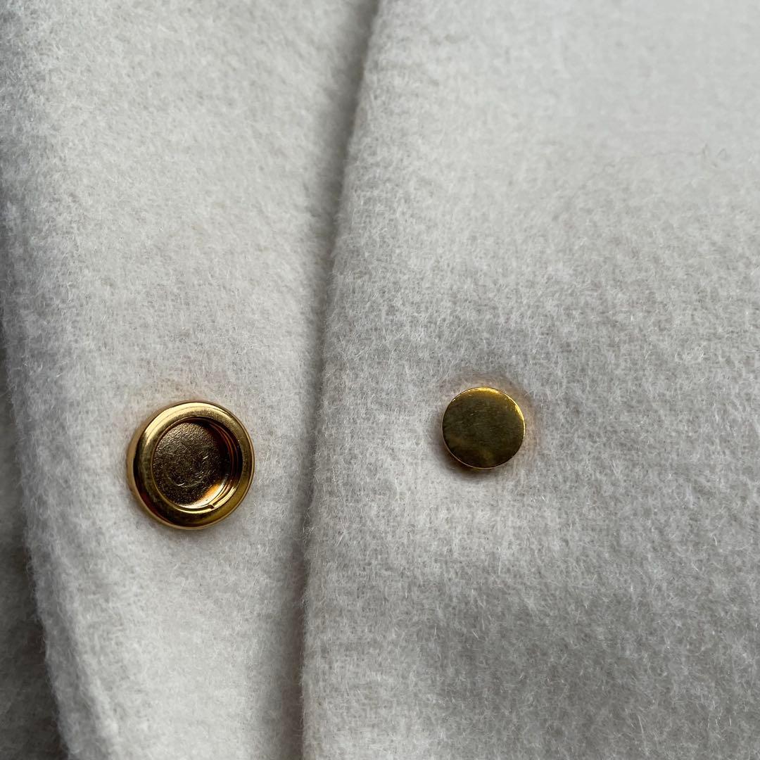 新品　ユナイテッドアローズ　ショートビーバーノーカラー コート　36 カシミヤ