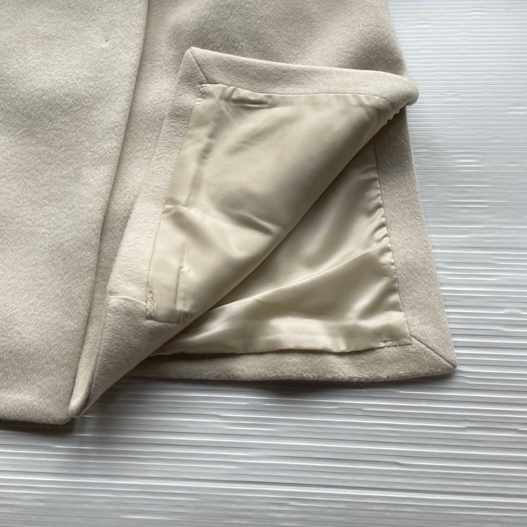 新品　ユナイテッドアローズ　ショートビーバーノーカラー コート　36 カシミヤ