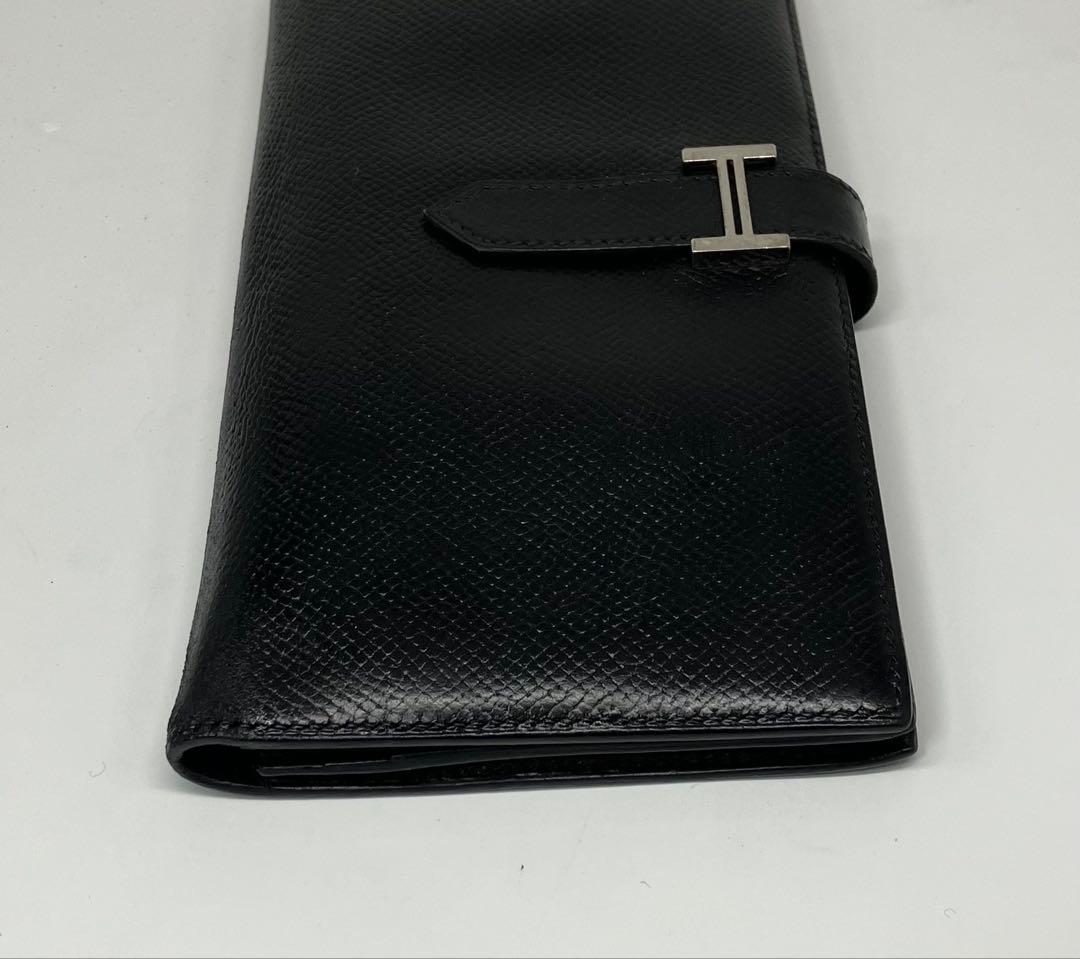 ⭐️ 美品 エルメス ベアン スフレ 二つ折り 長財布 ブラック エプソン 鑑定済
