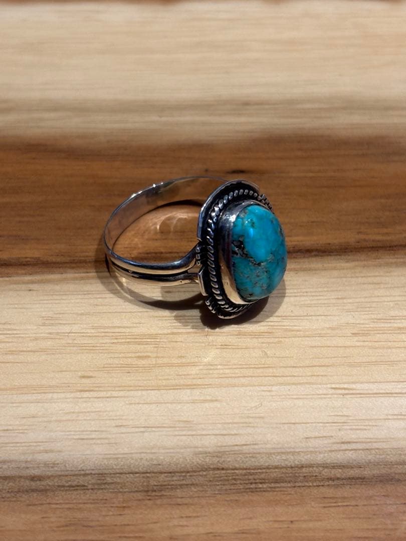 【Indian Jewelry】 LARSON LEE ターコイズリング25号