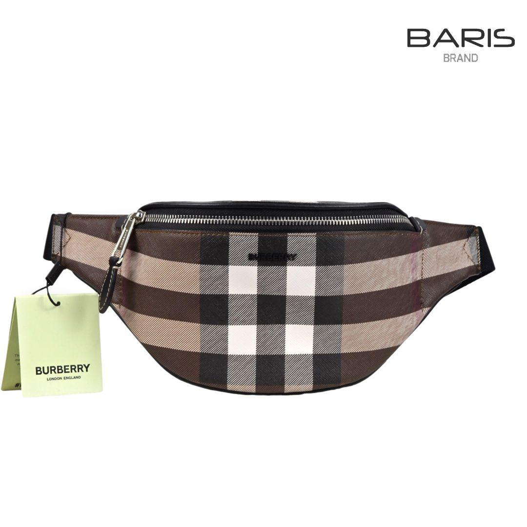 未使用 バーバリー BURBERRY チェック ロゴ ボディバッグ