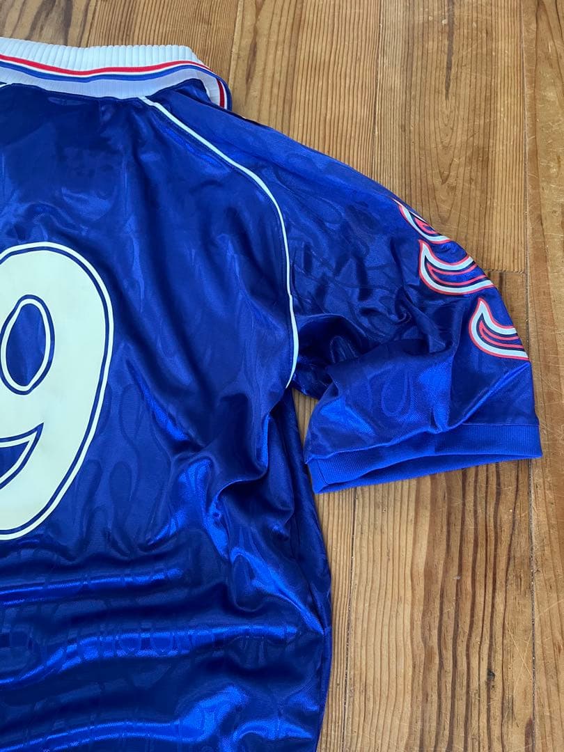 激レア 日本代表 正規ユニフォーム98 9番フランスW杯 炎 asics UK製