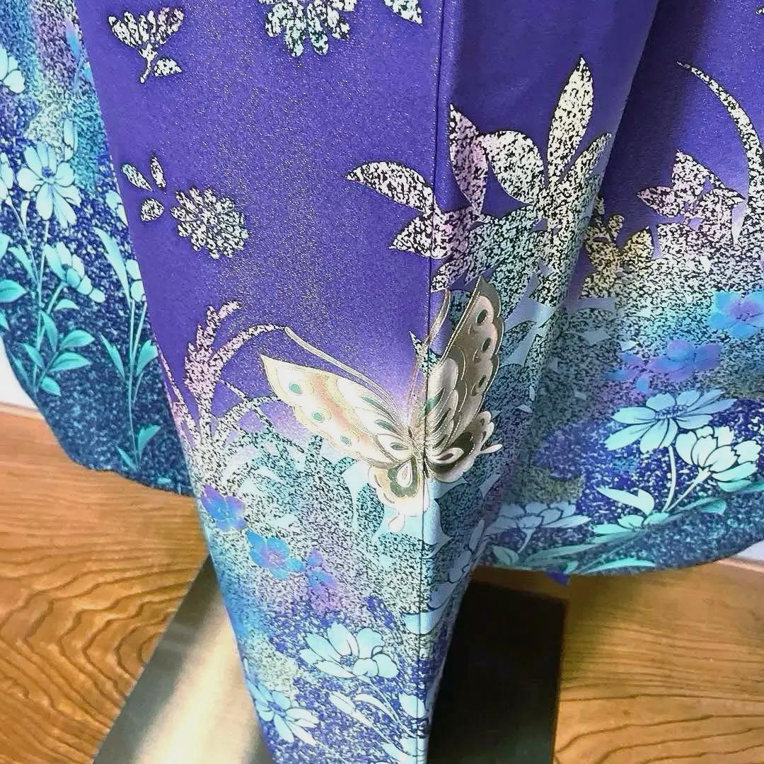 振袖フルセット　高身長　金通し　手描き友禅　成人式振袖　振袖　裄丈71