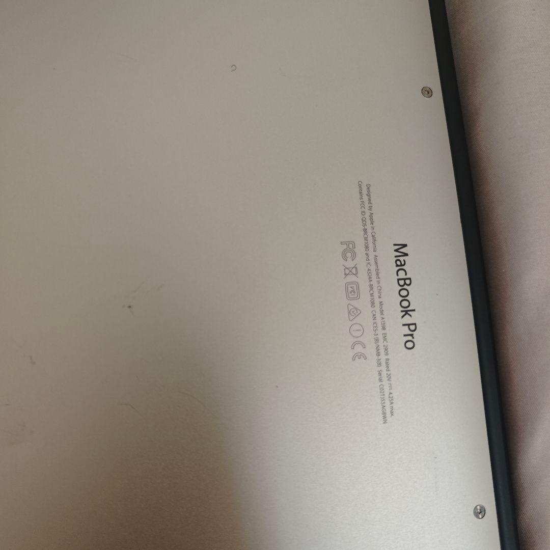【ジャンク】MacBook Pro Retina 15インチ A1398