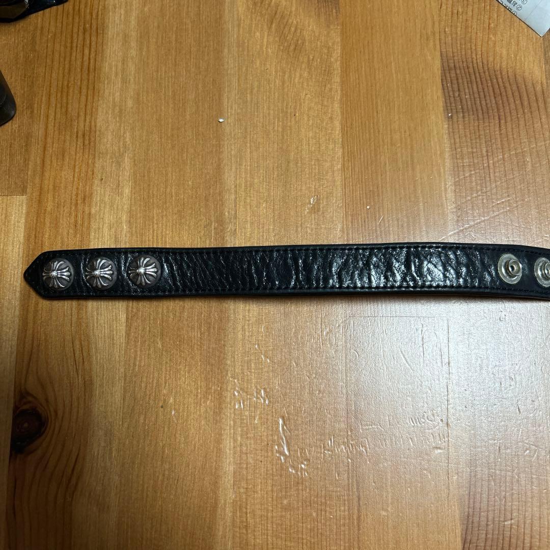 アクセサリー Chrome Hearts 3 Button 2 Snap Leather