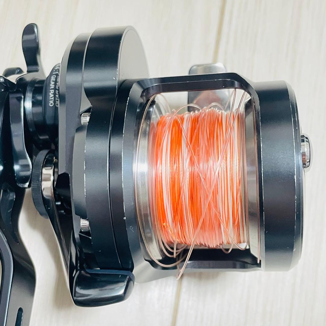 オシアジガー Ｆカスタム 1501HG 左巻き 両軸リール 2号 PEライン付き