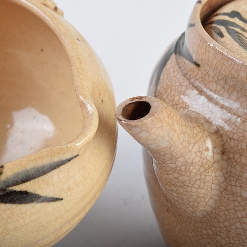 煎茶道具　田能村直入道人画　竹文　茶器揃　M　R9464