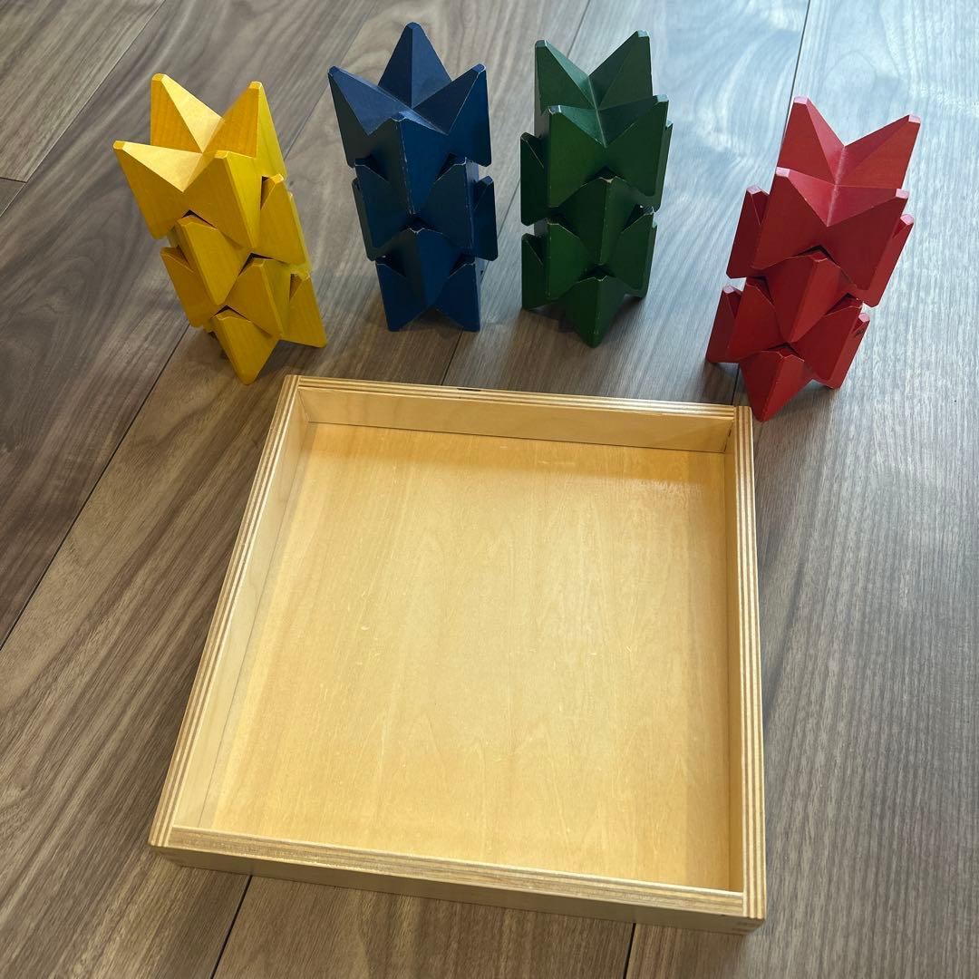 naef ネフ社 Naef Spiel ネフスピール 木箱付き　積み木 知育玩具