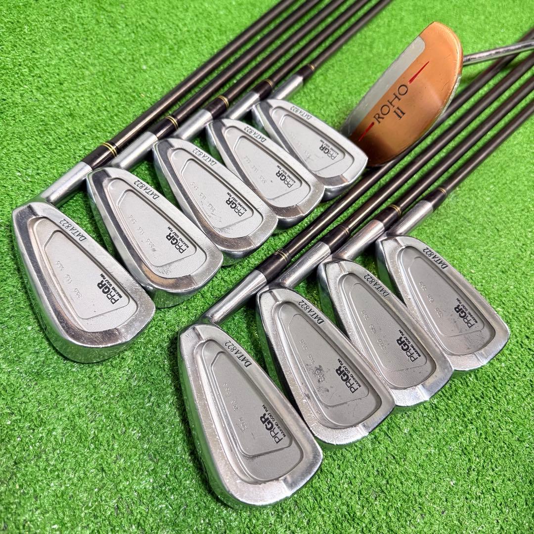 ゴルフセット　初心者応援　PRGR ラウンド仕様　打感良好　カーボン　すぐ使える