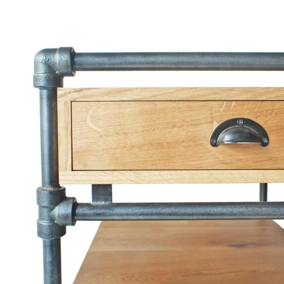 木製 キッチンワゴン アイアン キャスター付 アウトレット家具