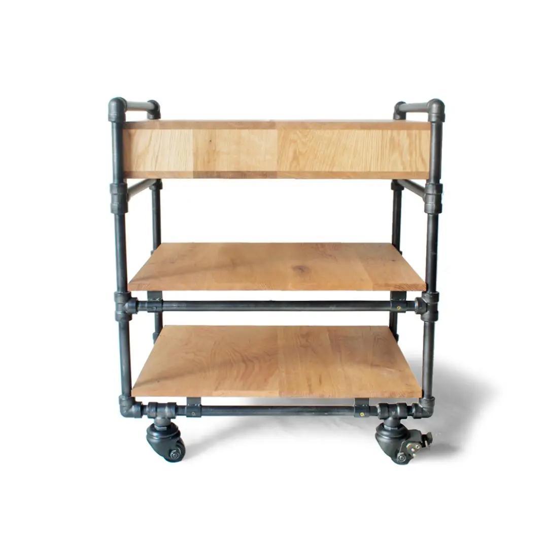 木製 キッチンワゴン アイアン キャスター付 アウトレット家具