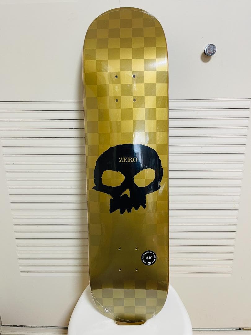 台湾製無地黒デッキテープ付き　ZERO ゼロ スケートボードデッキ　8.0