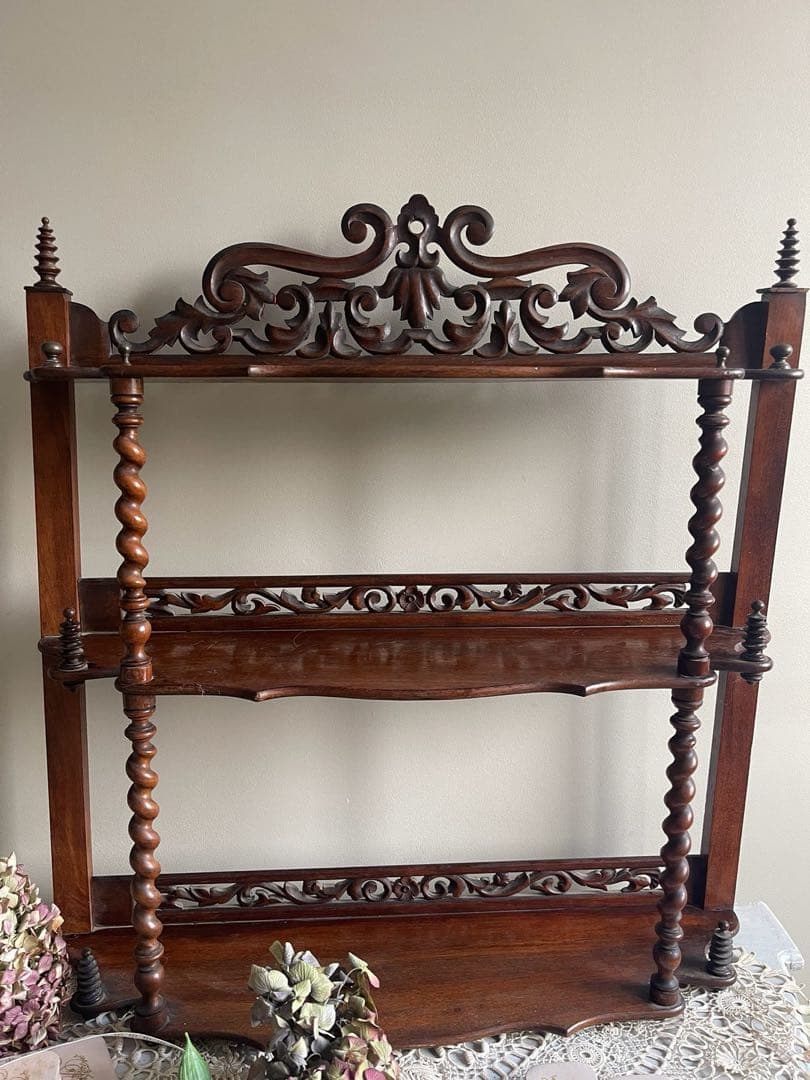 【か5】45 フランス　アンティーク　ナポレオン　シェルフ　棚