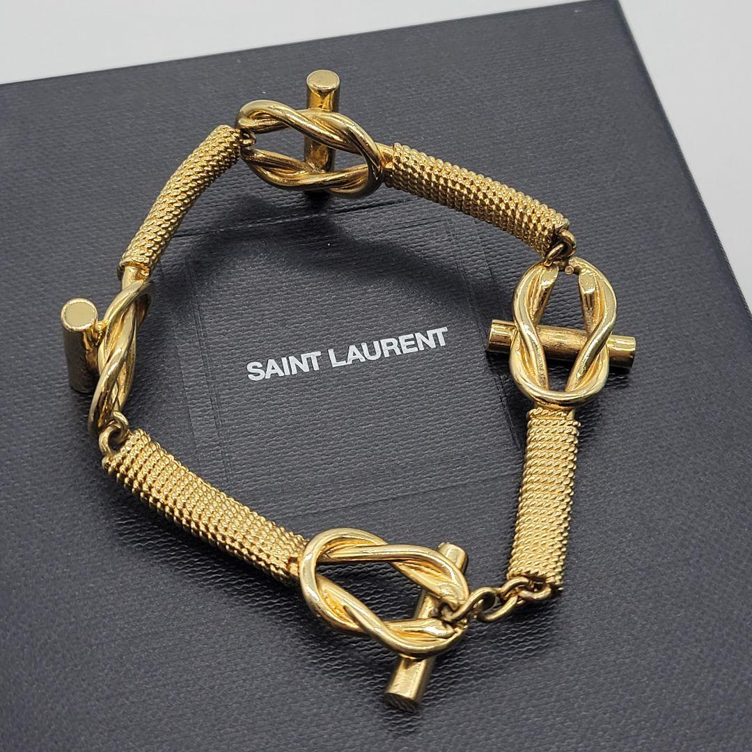 サンローラン ヴィンテージ ブレスレット ゴールド トグル 希少