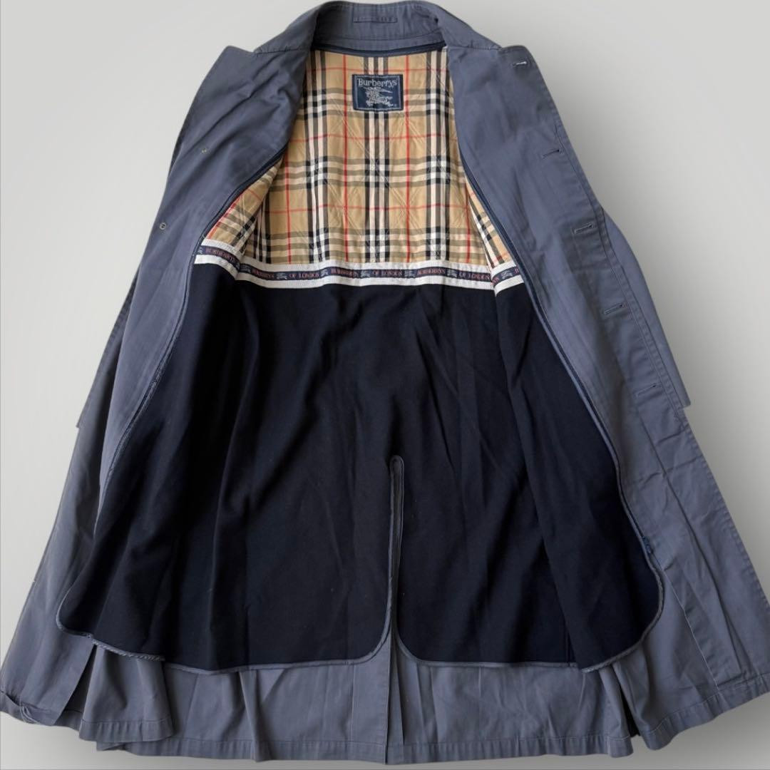 美品 バーバリー ウールライナー ステンカラーコート ノバチエック キルティング