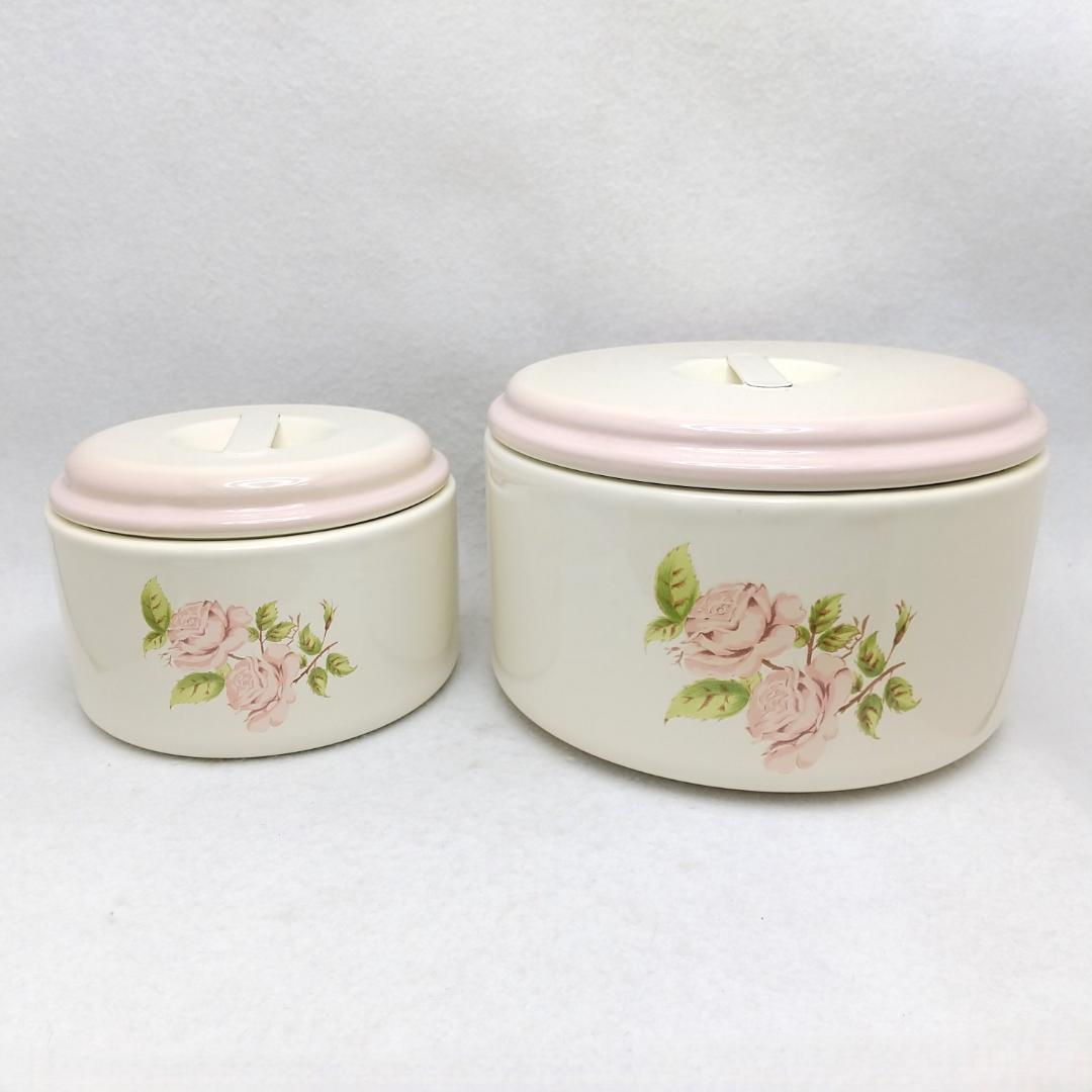 イマン imane ダイアナローズ ホーロー 丸缶 S M 2個セット