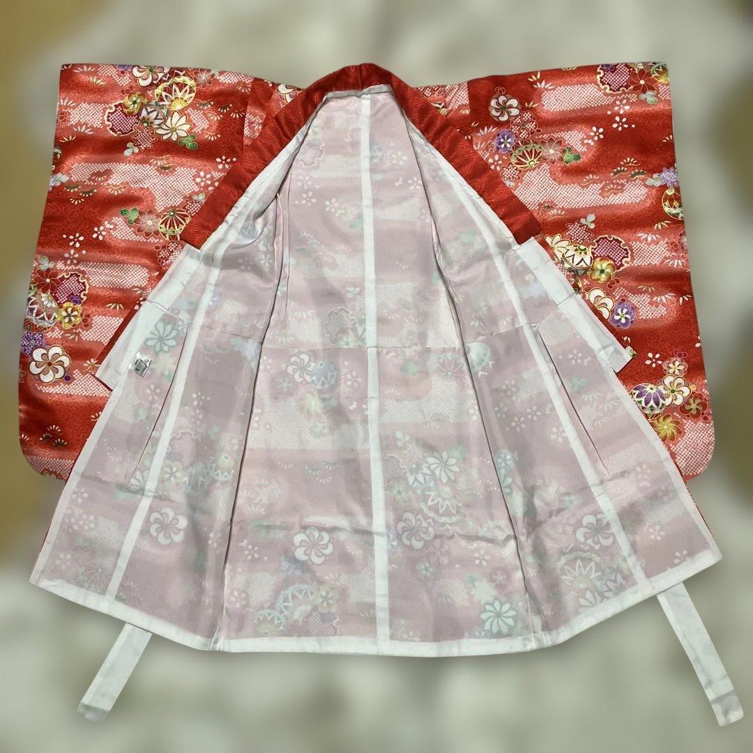 美品　七五三　3歳　女の子　アンティーク着物　被布　フルセット　子供着物