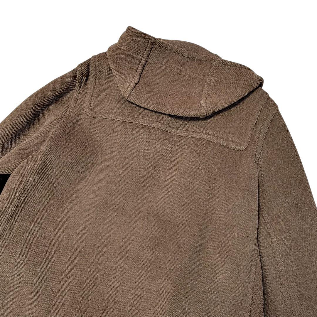 大きめ グレンフェル ムーアブルック生地 ヘリンボーンダッフルコート