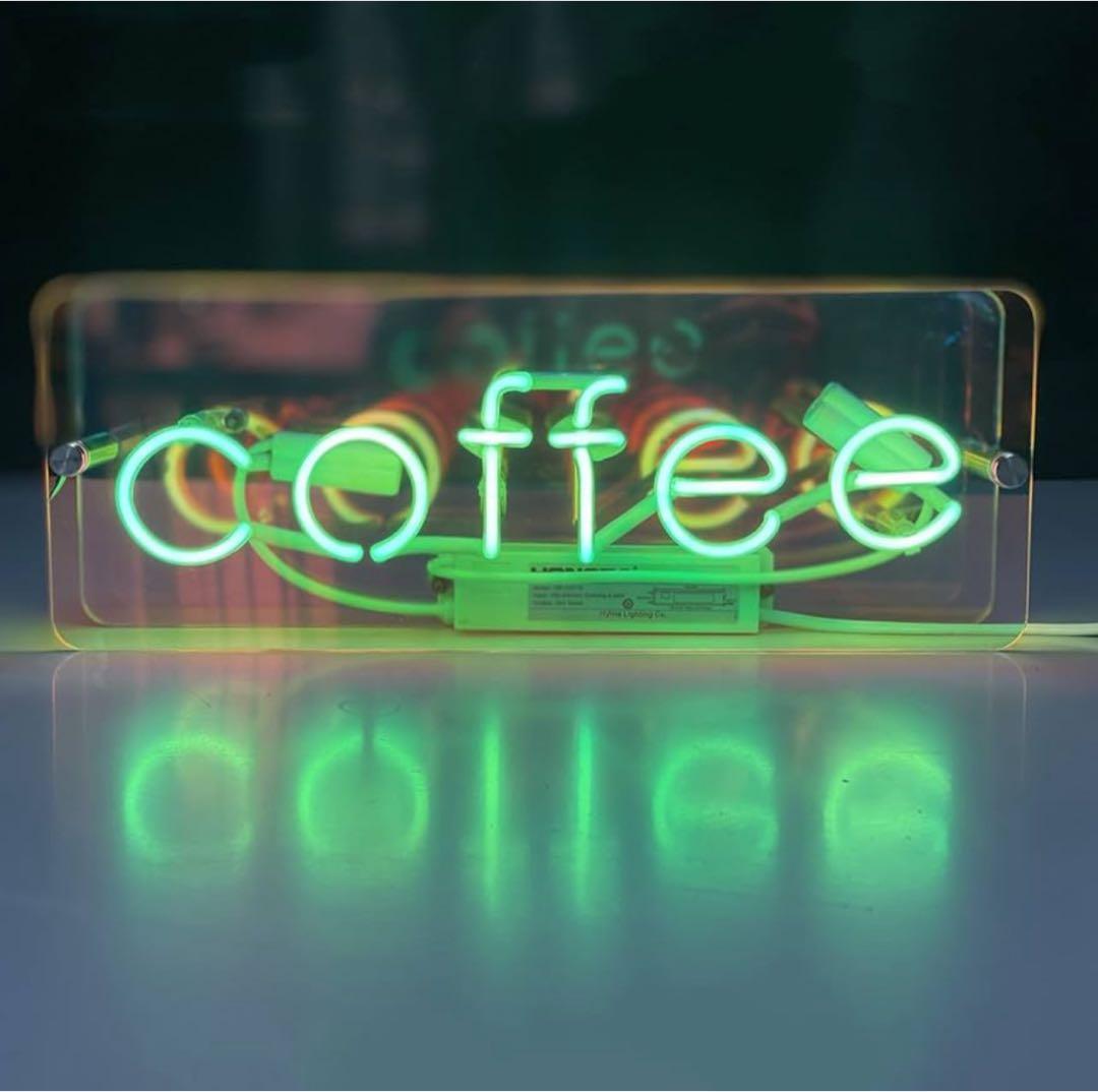 ネオンサイン COFFEE ガラス製 インテリアライト カフェ装飾