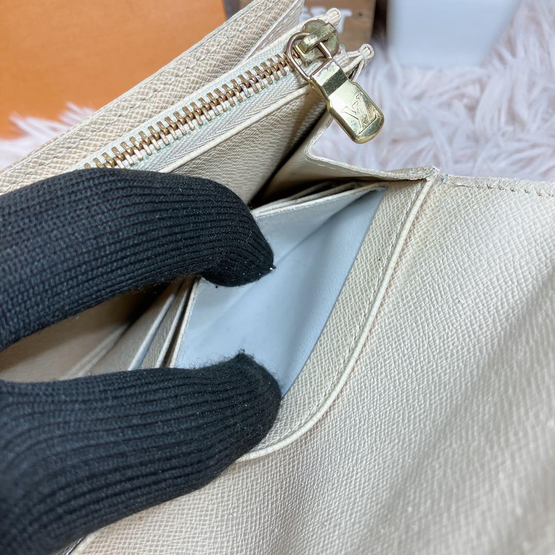 美品 ルイヴィトン ダミエ アズール ポルトフォイユ サラ レディース 長財布