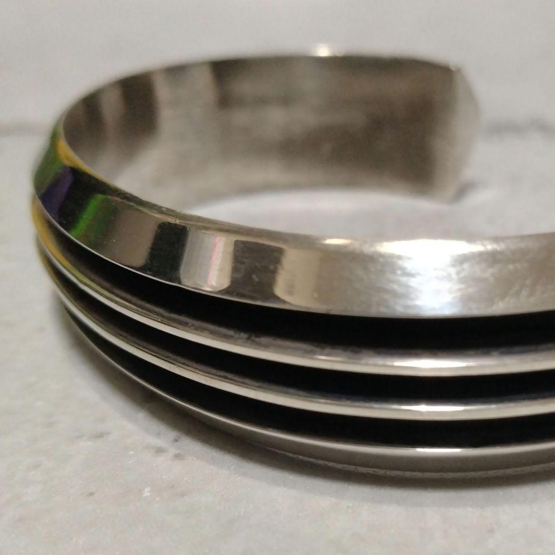 【名作】TOM HAWK トムホーク スターリングシルバー バングル ３ライン