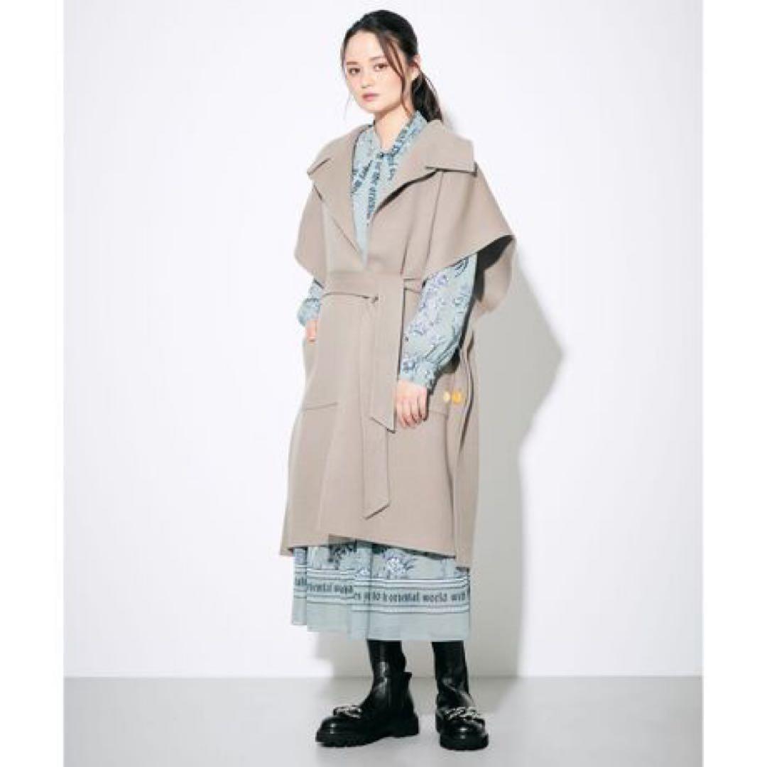 ほぼ未使用　ダイアグラム　グレースコンチネンタル　ベルト付リバートレンチストール