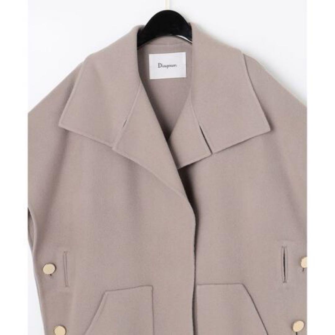 ほぼ未使用　ダイアグラム　グレースコンチネンタル　ベルト付リバートレンチストール