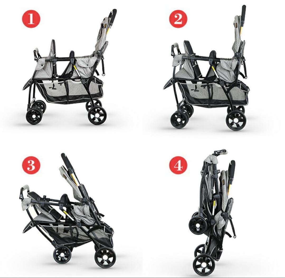 【新品未使用】二人乗りベビーカー　besrey