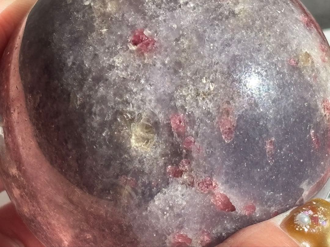 《キラキラ大玉＊ユニコーン・ストーン＊スフィア・台座付き》