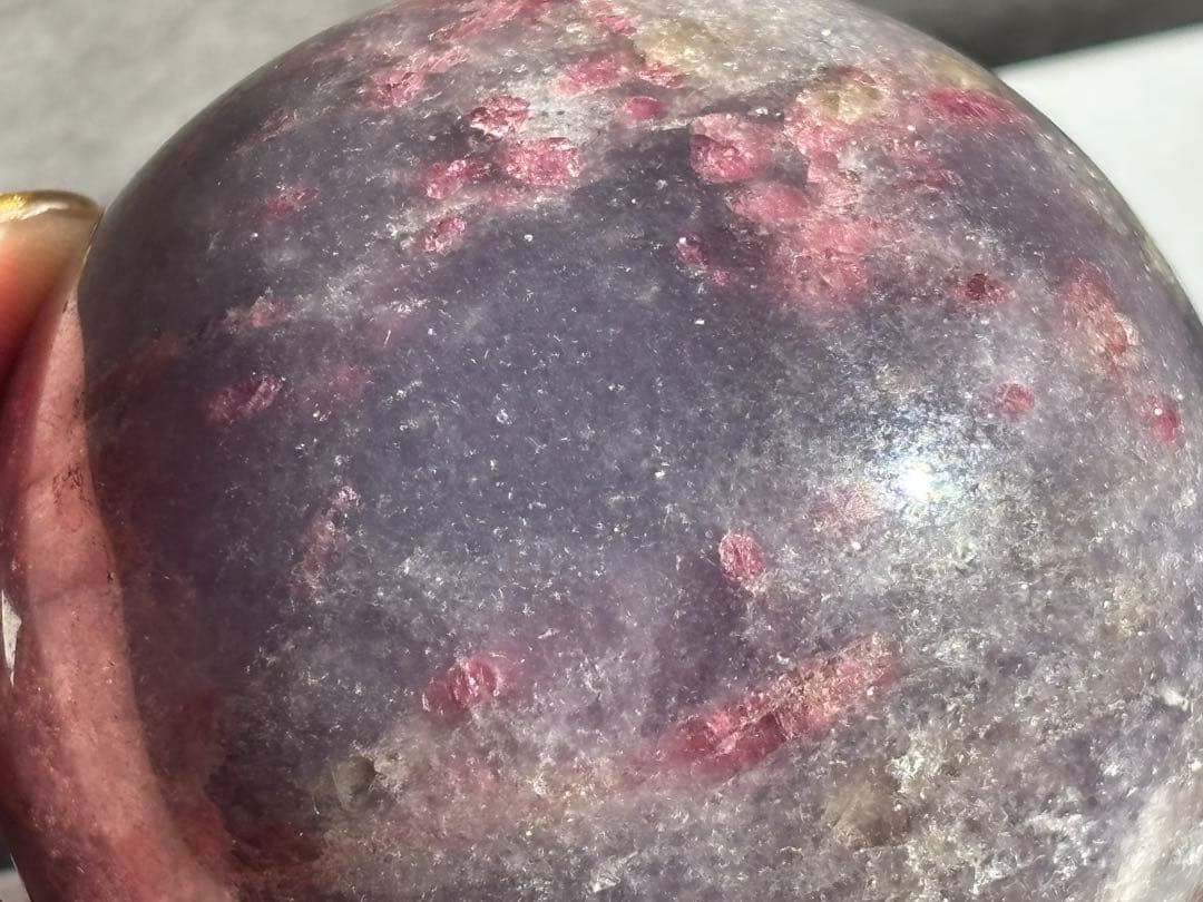 《キラキラ大玉＊ユニコーン・ストーン＊スフィア・台座付き》